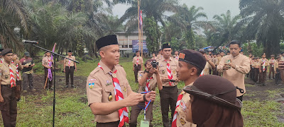 Firdaus saat membuka Acara Kursus Pelatihan Ke Pramukaan Muaro Jambi 2023