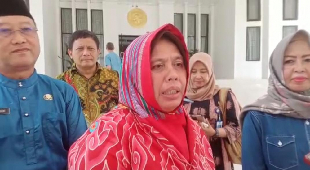 Sekretaris BSKDN Kemendagri saat memberikan Keterangan kepada wartawan 